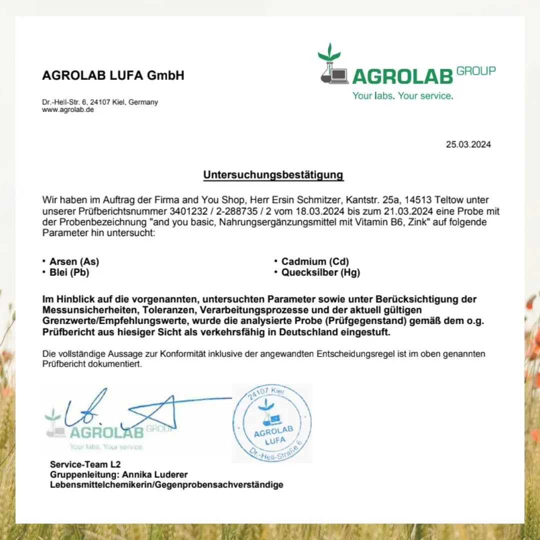 and you basic - 120 Kapseln - Vitamin B6, Zink, Mangan und Magnesium