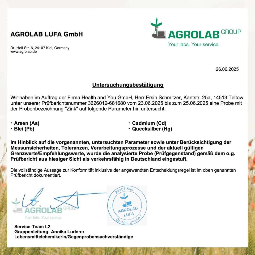 Zink (citratfrei) 10mg - 120 Kapseln - hohe Bioverfügbarkeit