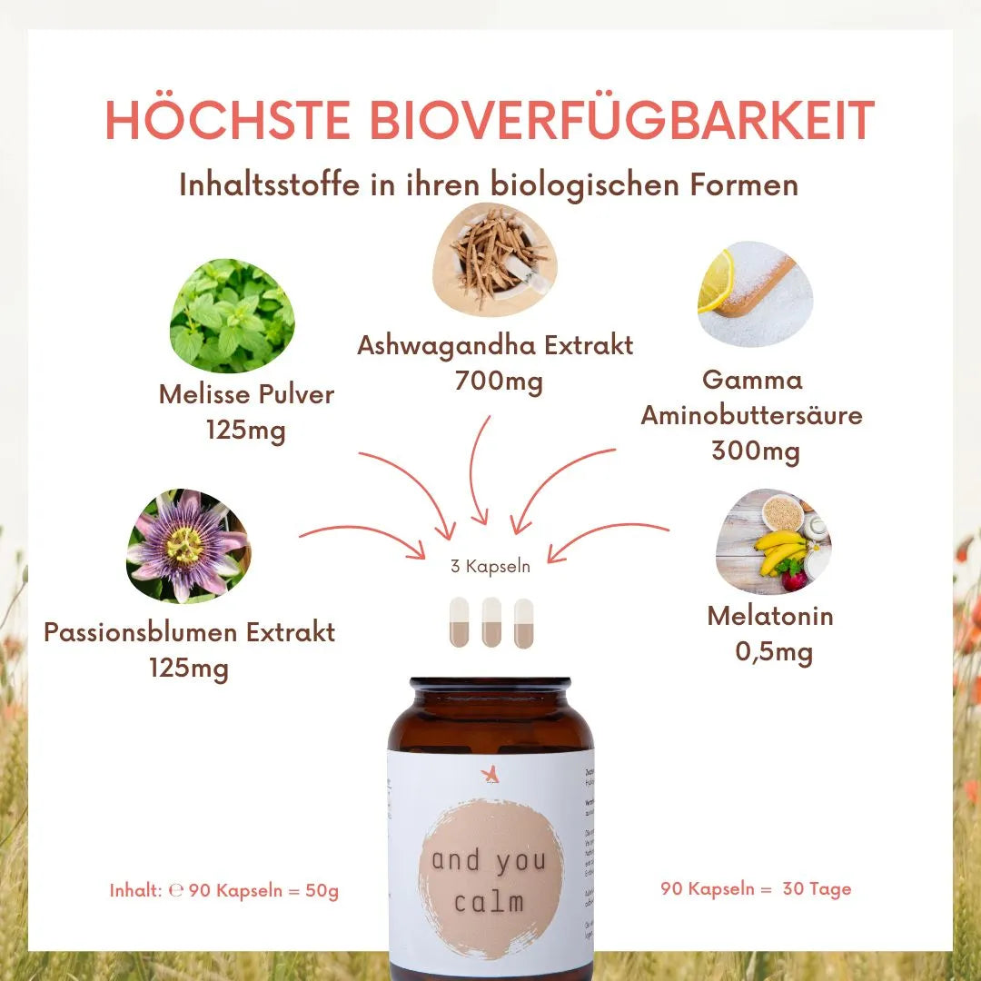 and you calm - 90 Kapseln - mit Ashwagandha