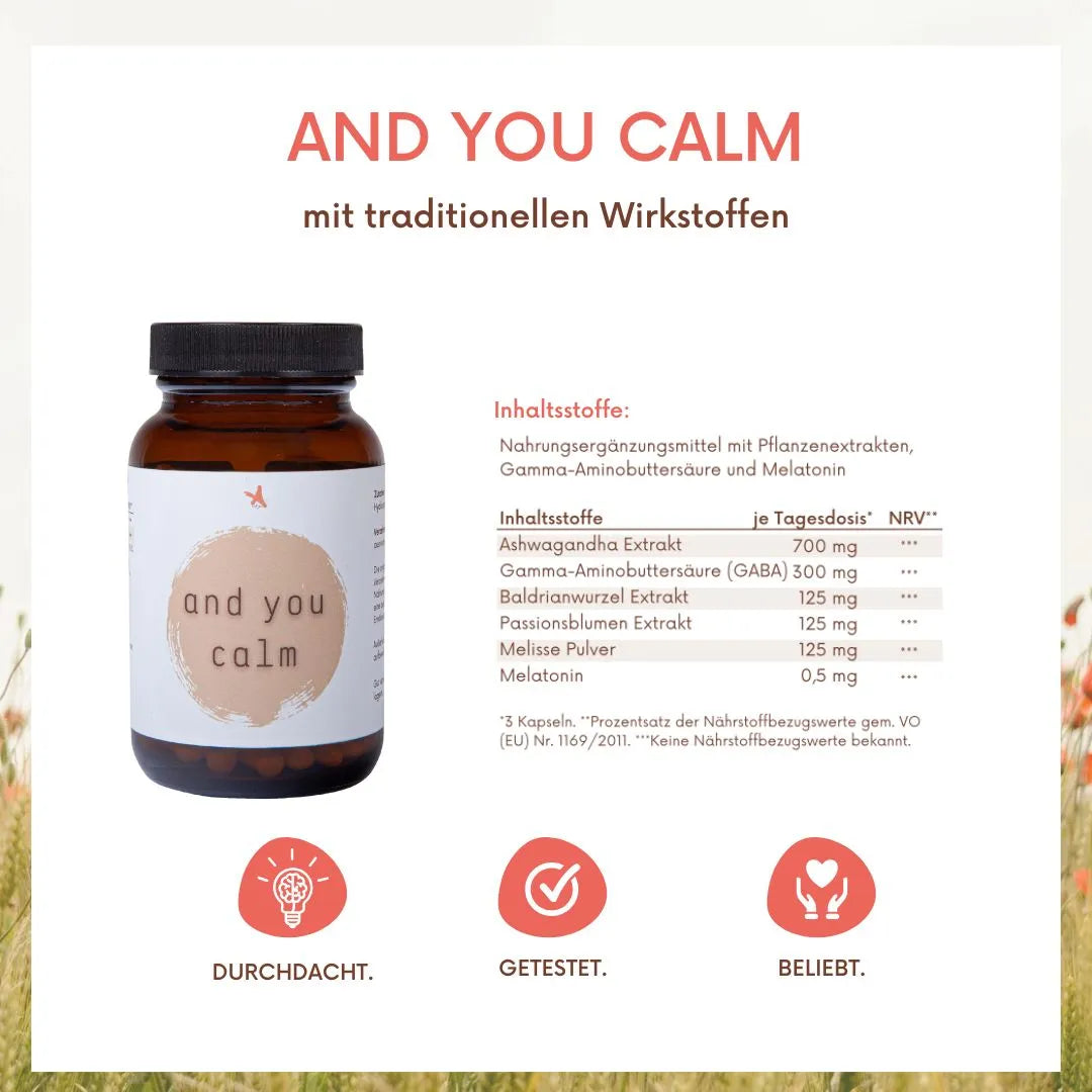 and you calm - 90 Kapseln - mit Ashwagandha