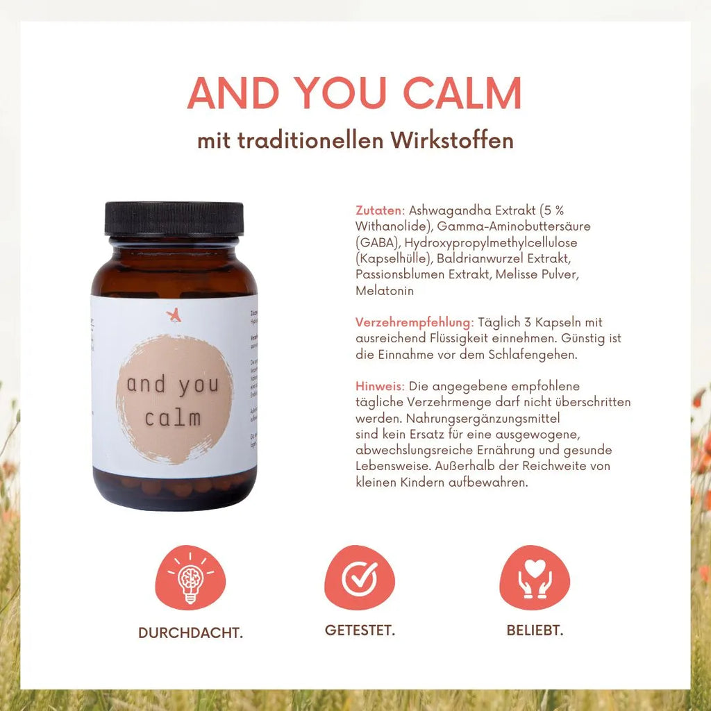 and you calm - 90 Kapseln - mit Ashwagandha
