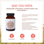 and you hista - 90 Kapseln - mit gepuffertem Vitamin C, Quercetin, Rutin und Kupfergluconat