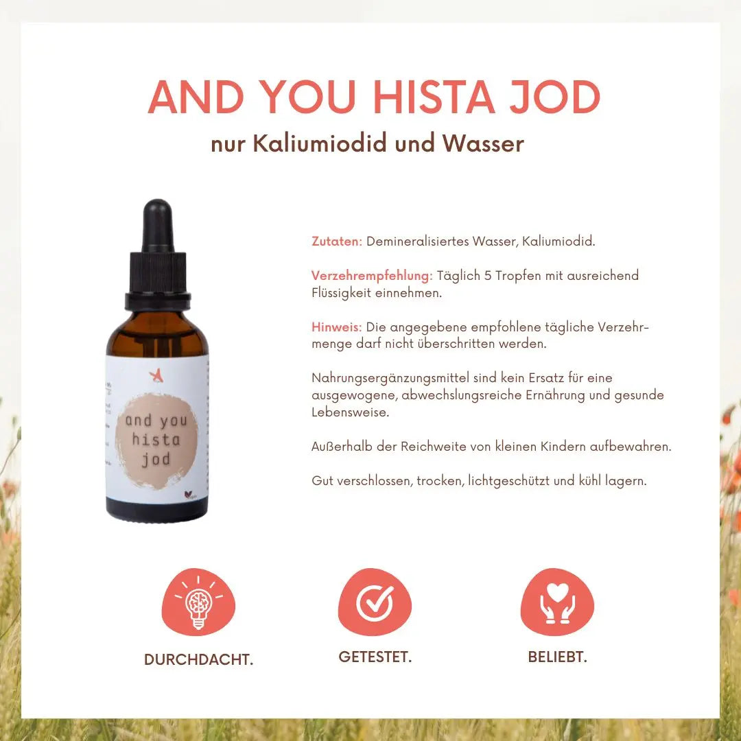 and you hista jod - 50 ml - Jodtropfen - Histaminarm