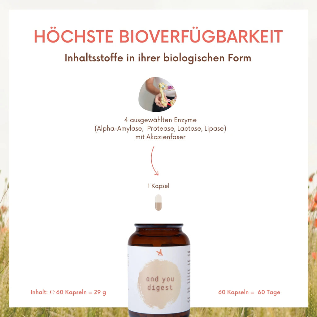 and you digest - Verdauungsenzyme - 60 Kapseln