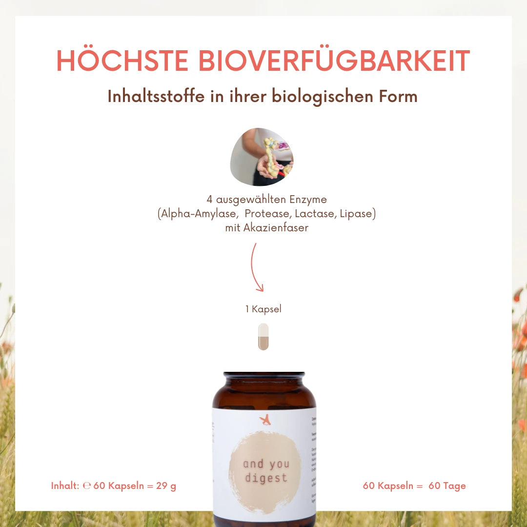 and you digest - Verdauungsenzyme - 60 Kapseln