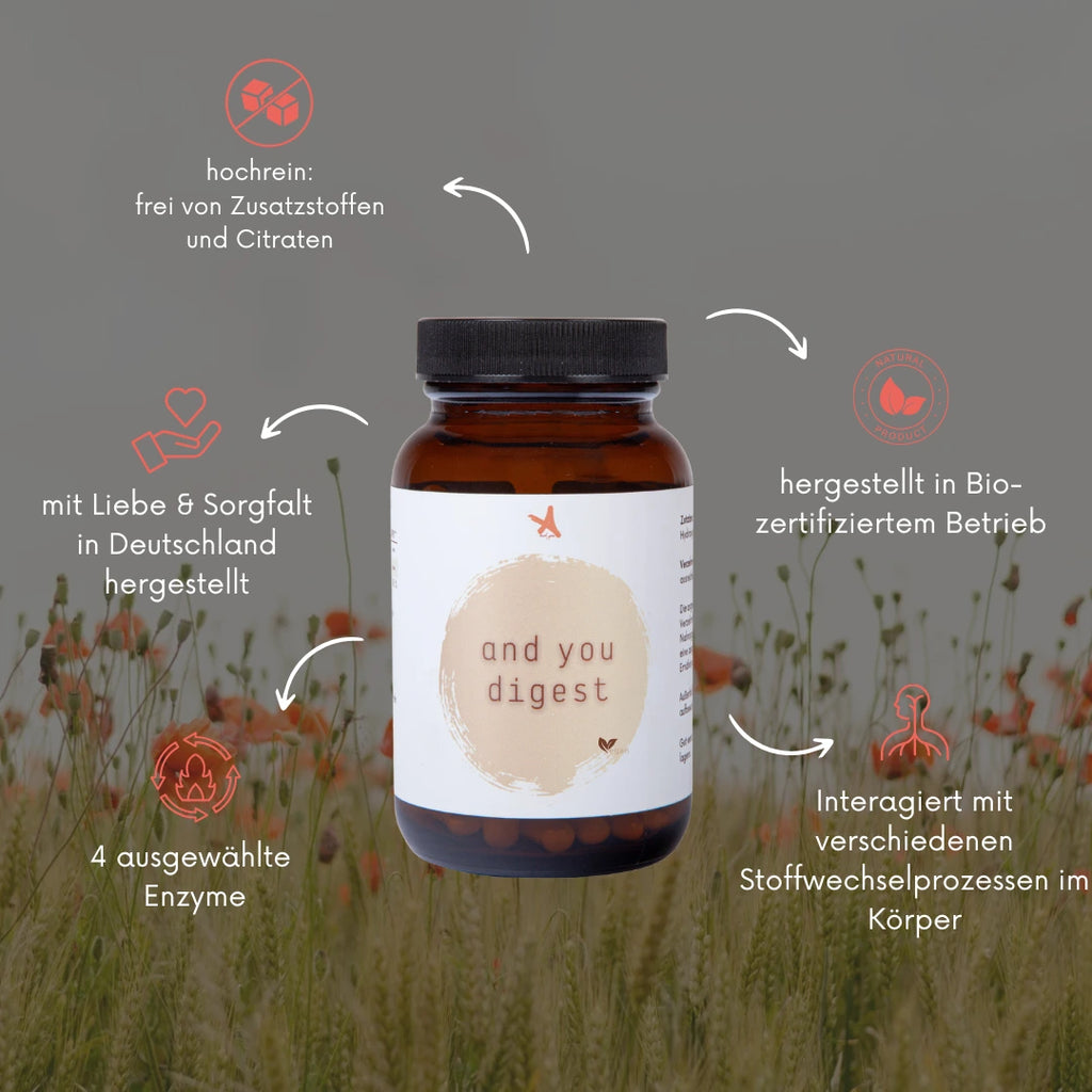 and you digest - Verdauungsenzyme - 60 Kapseln