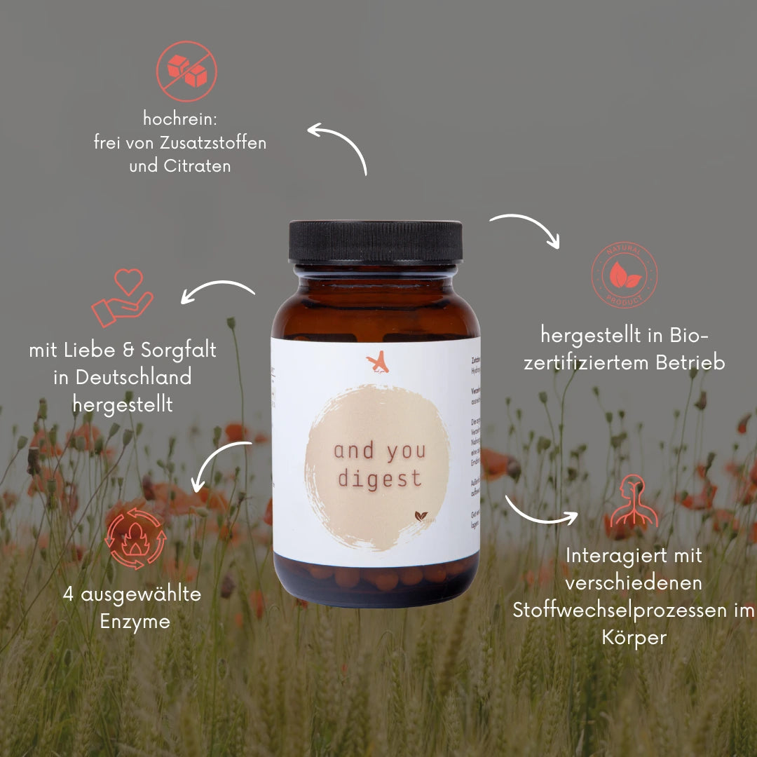 and you digest - Verdauungsenzyme - 60 Kapseln