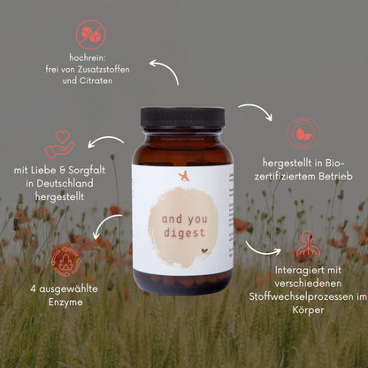 and you digest - Verdauungsenzyme - 60 Kapseln