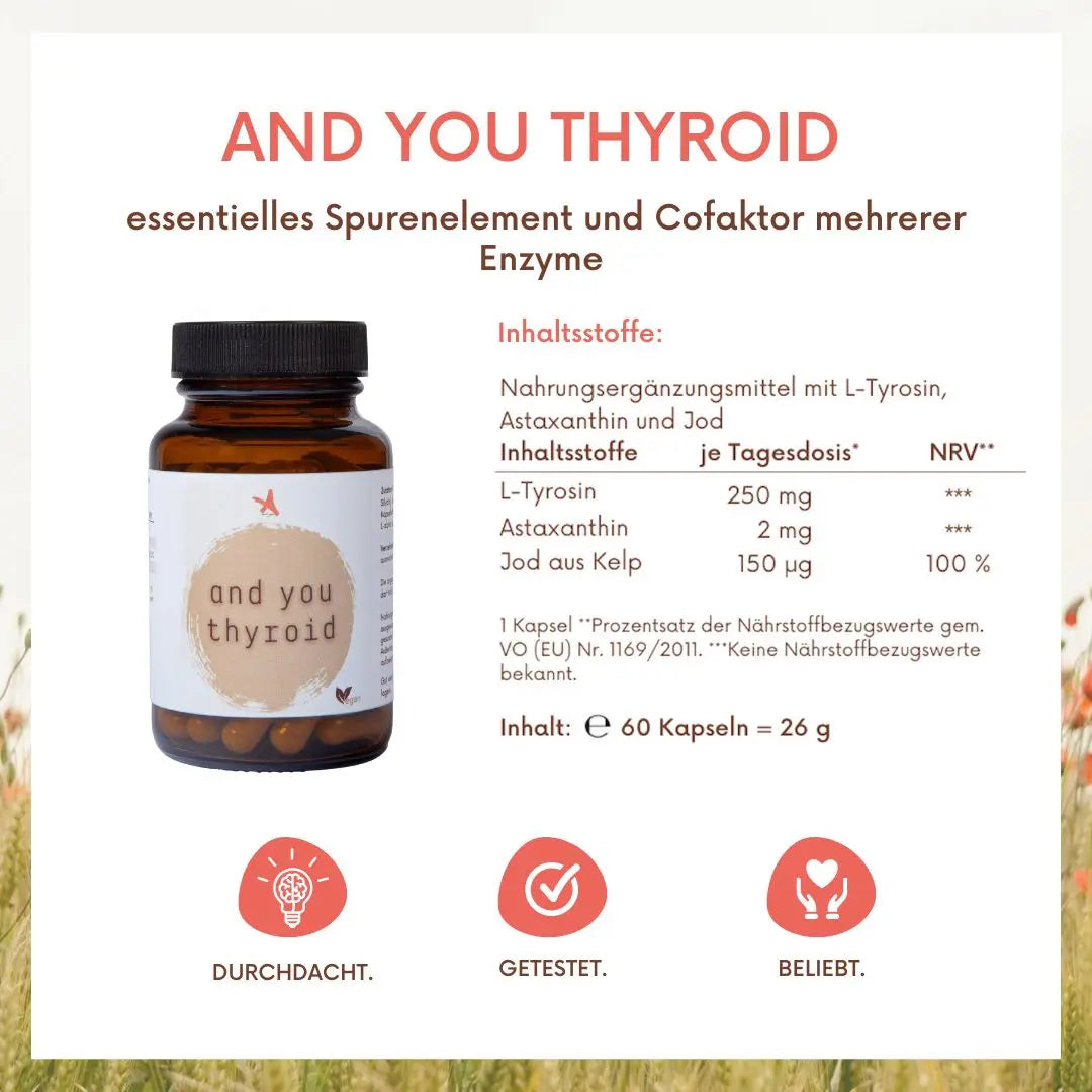 and you thyroid - 60 Kapseln -  Jod, Tyrosin & Astaxanthin