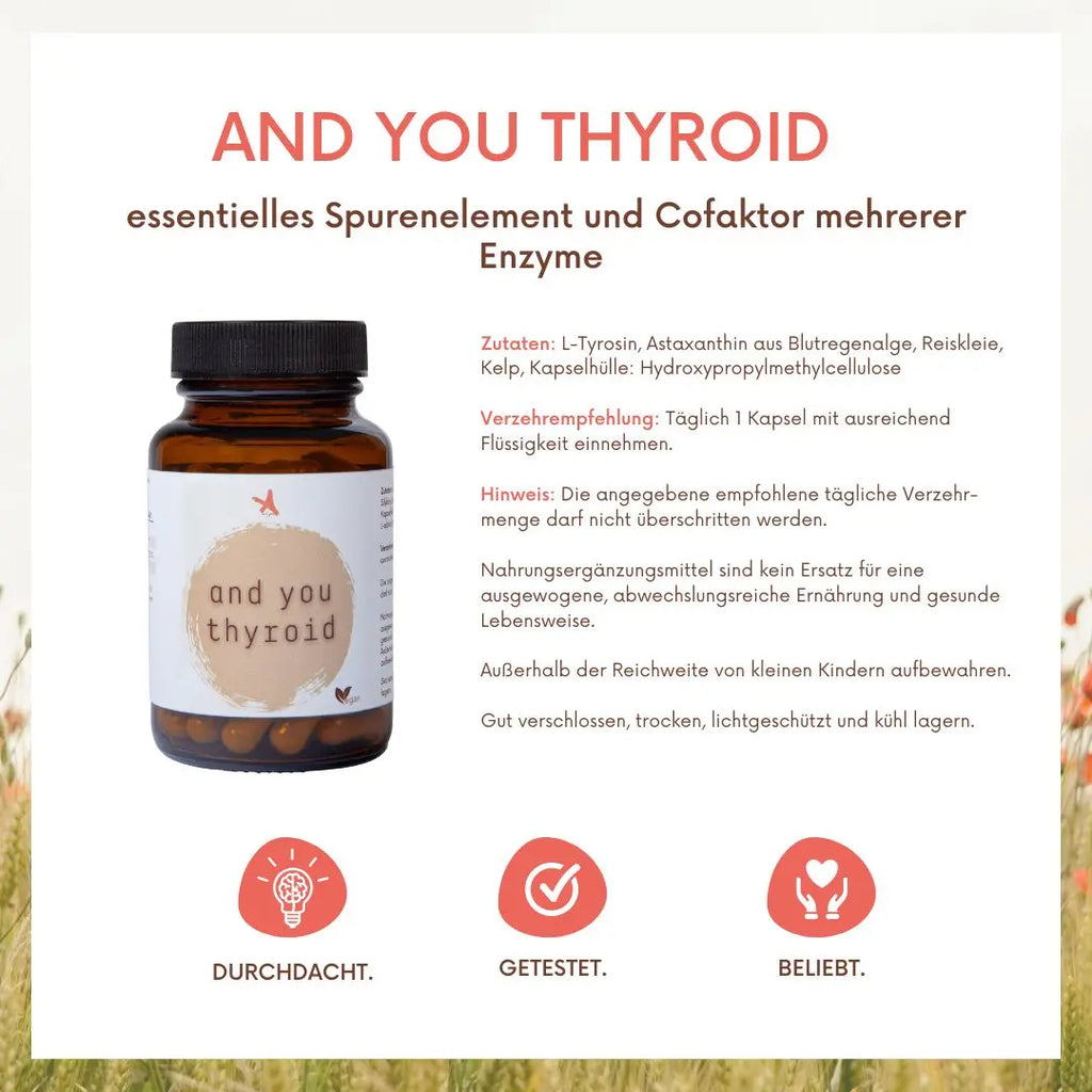 and you thyroid - 60 Kapseln -  Jod, Tyrosin & Astaxanthin