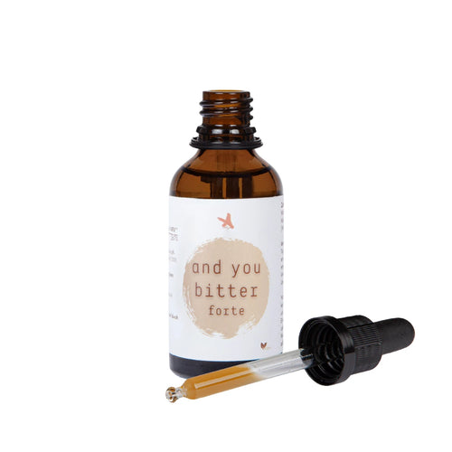 and you bitter forte - 16-Kräuter Bittermischung (50 & 100 ml) Ohne Alkohl. Kraftvolle Bittertropfen