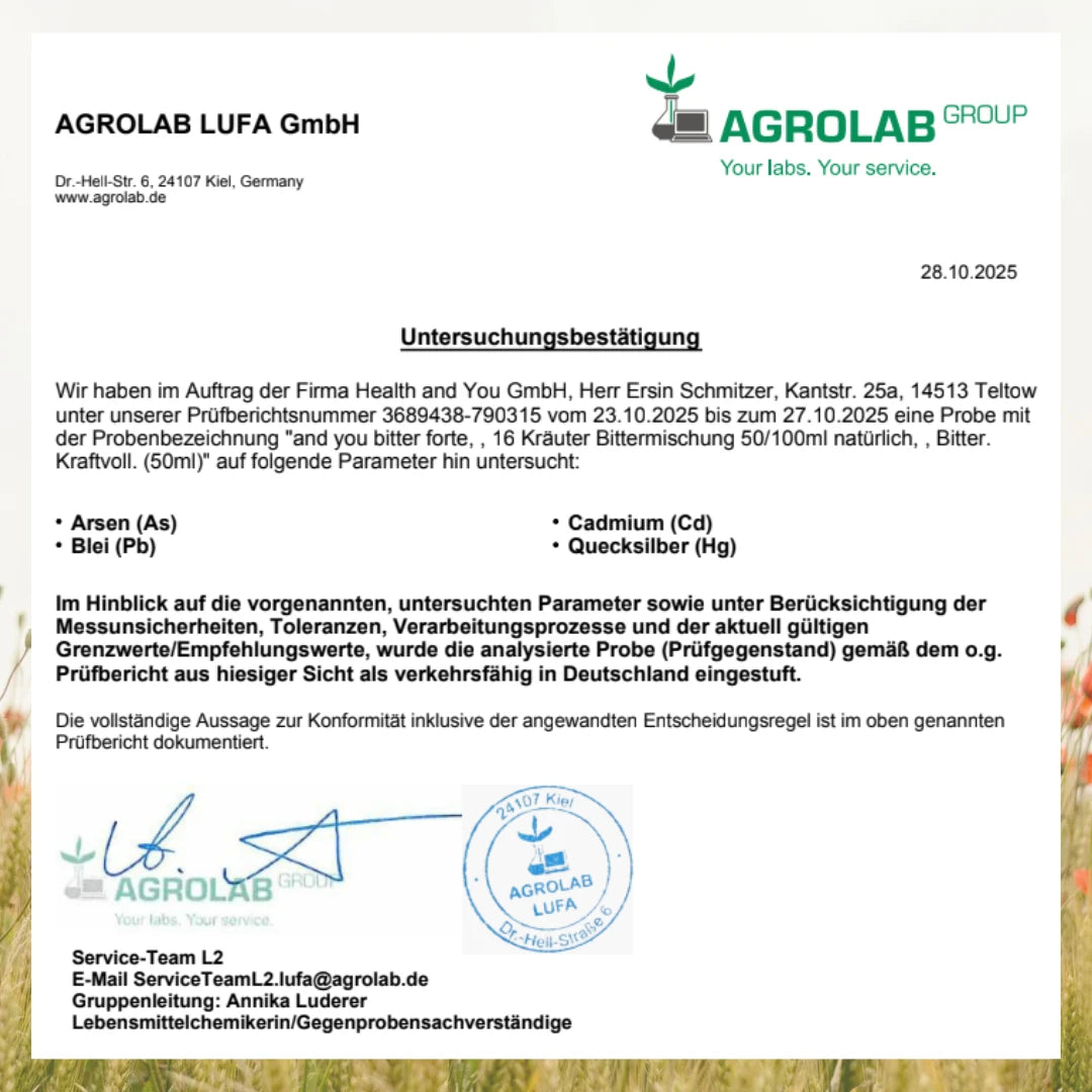 Kraftvolle Bitterstoffe – and you bitter forte (50 & 100 ml)