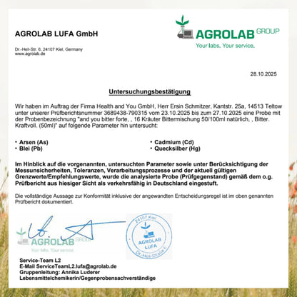 Kraftvolle Bitterstoffe – and you bitter forte (50 & 100 ml)