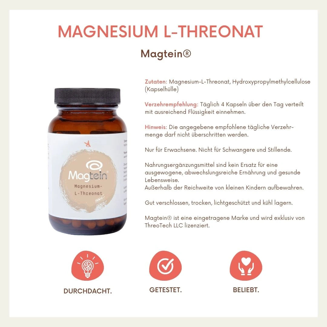 Magnesium L-Threonat Magtein® - 120 Kapseln