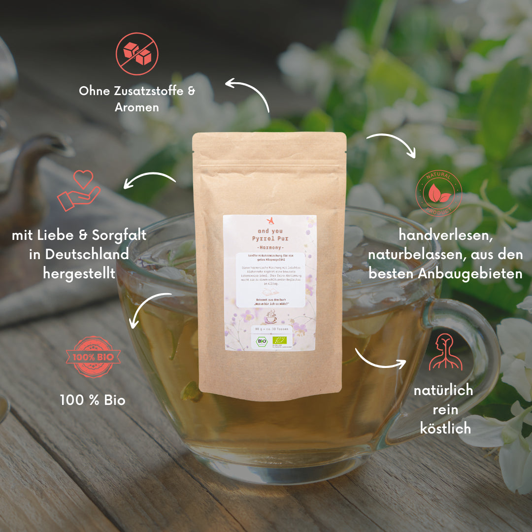 and you Pyrrol Pur  -Harmony- BIO Kräutertee 80 g
