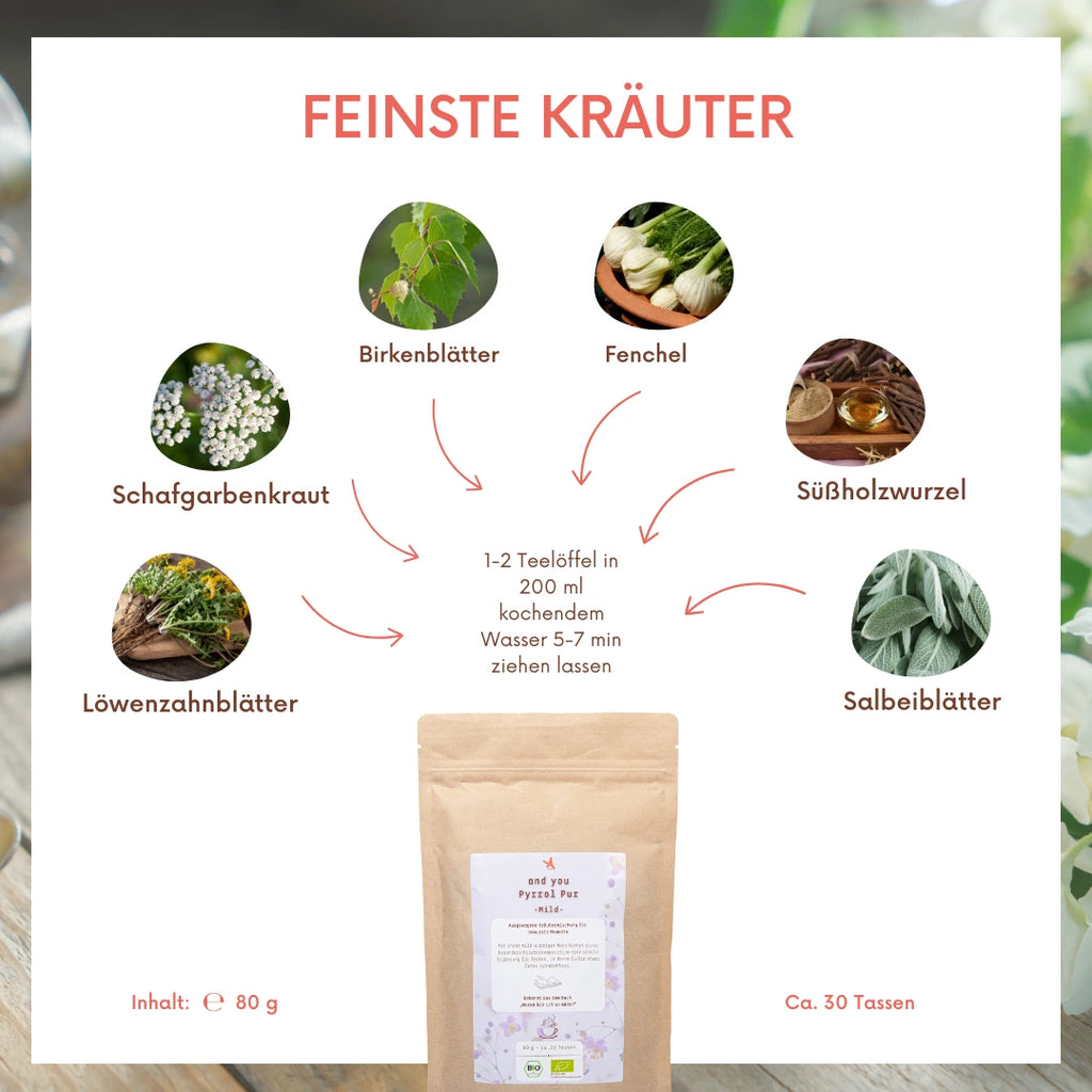 and you Pyrrol Pur -Mild- BIO Kräutertee 80 g