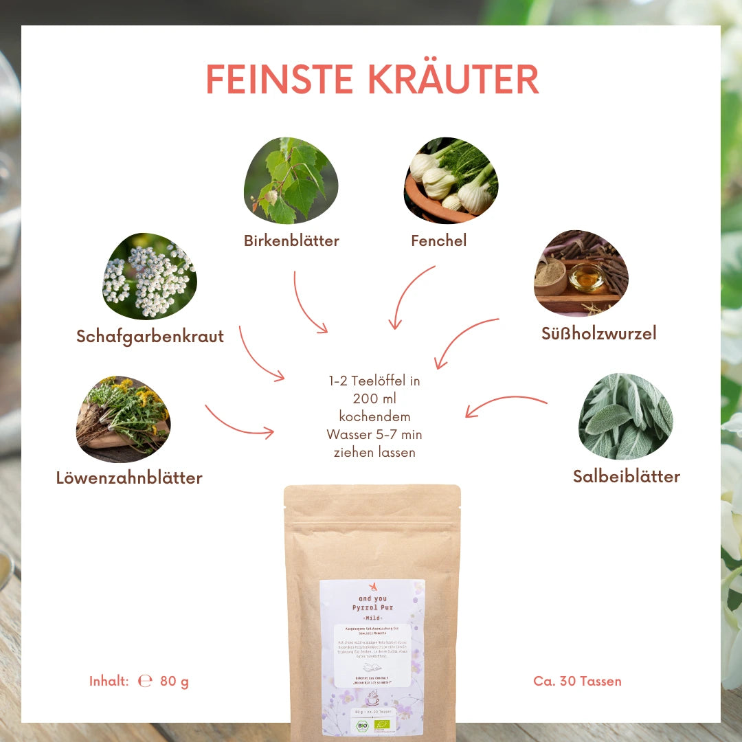 and you Pyrrol Pur -Mild- BIO Kräutertee 80 g