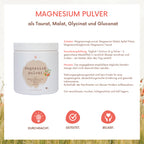 Magnesium Pulver - 360 g - als Magnesiumgluconat -bisglycinat, -malat  -taurat