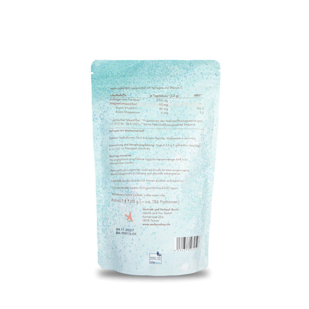 and you Kollagen+C Pulver 315 g - Marines Kollagen mit Vitamin C