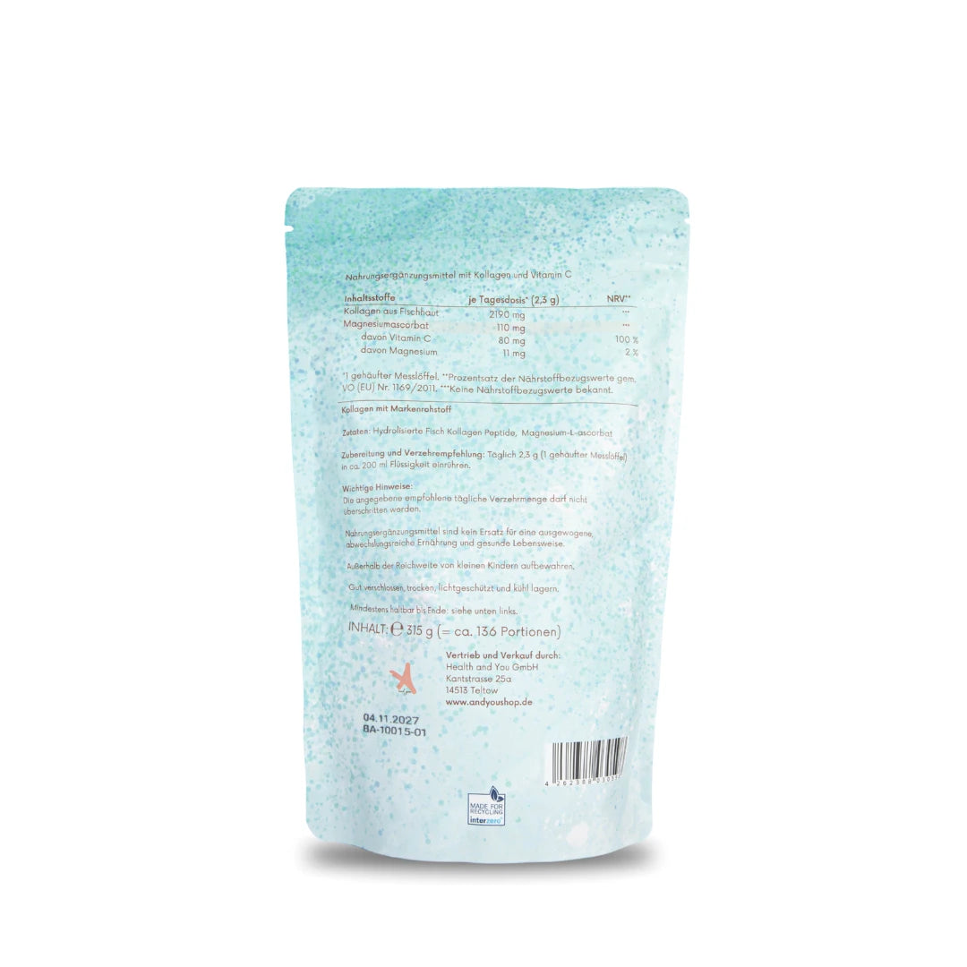 and you Kollagen+C Pulver 315 g - Marines Kollagen mit Vitamin C