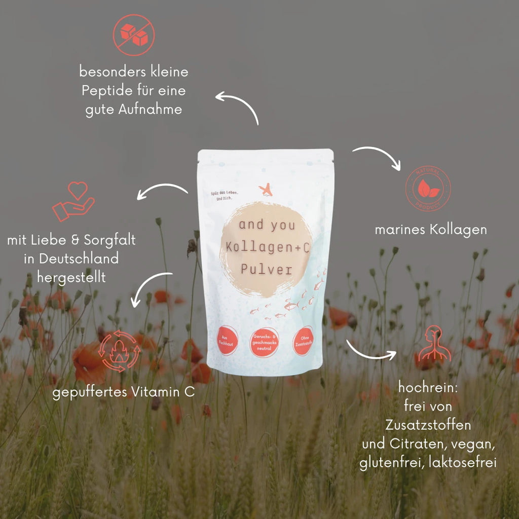 and you Kollagen+C Pulver 315 g - Marines Kollagen mit Vitamin C