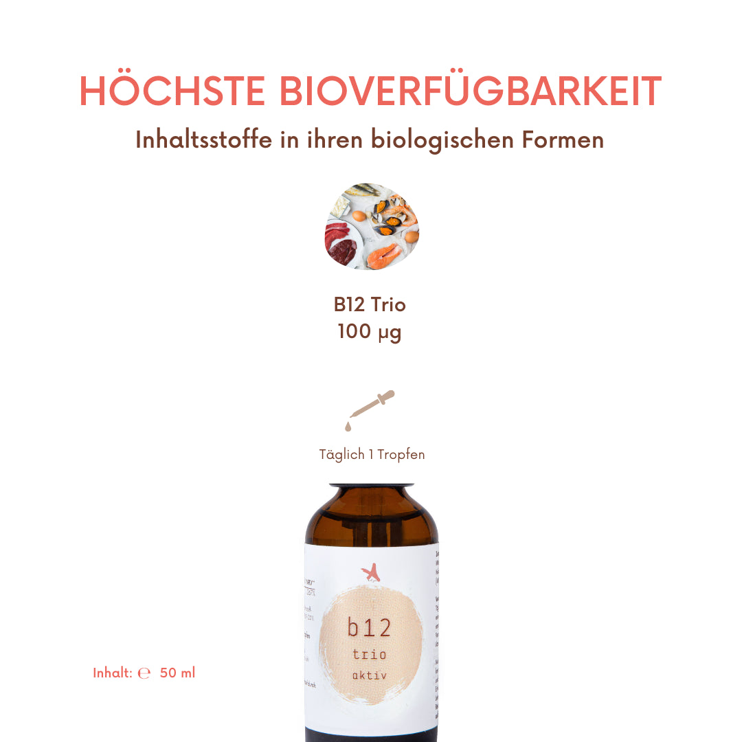 Vitamin B12 Tropfen – 3 bioaktive Formen - 50ml