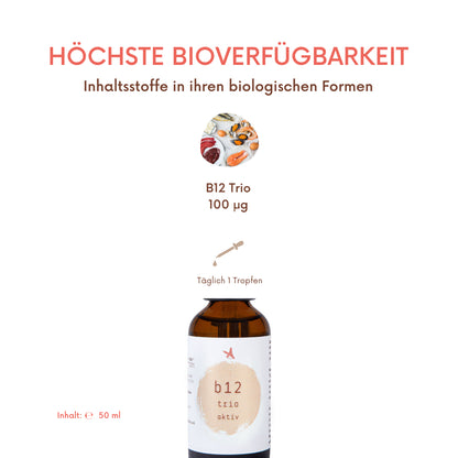 Vitamin B12 Tropfen – 3 bioaktive Formen - 50ml