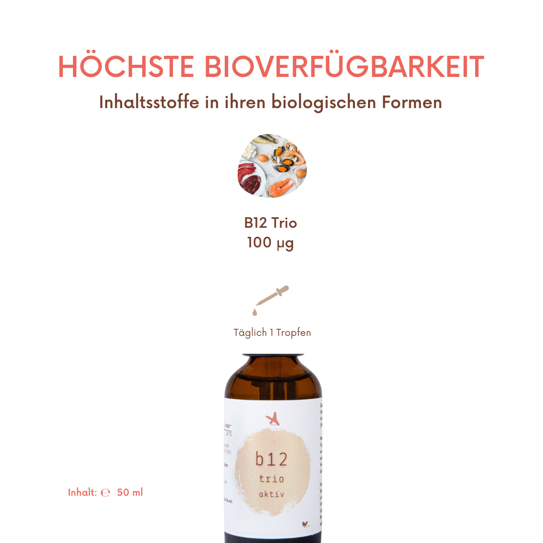Vitamin B12 Tropfen – 3 bioaktive Formen - 50ml