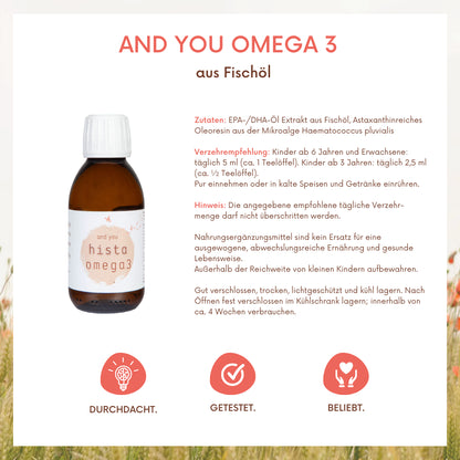 and you hista omega 3 - 150 ml