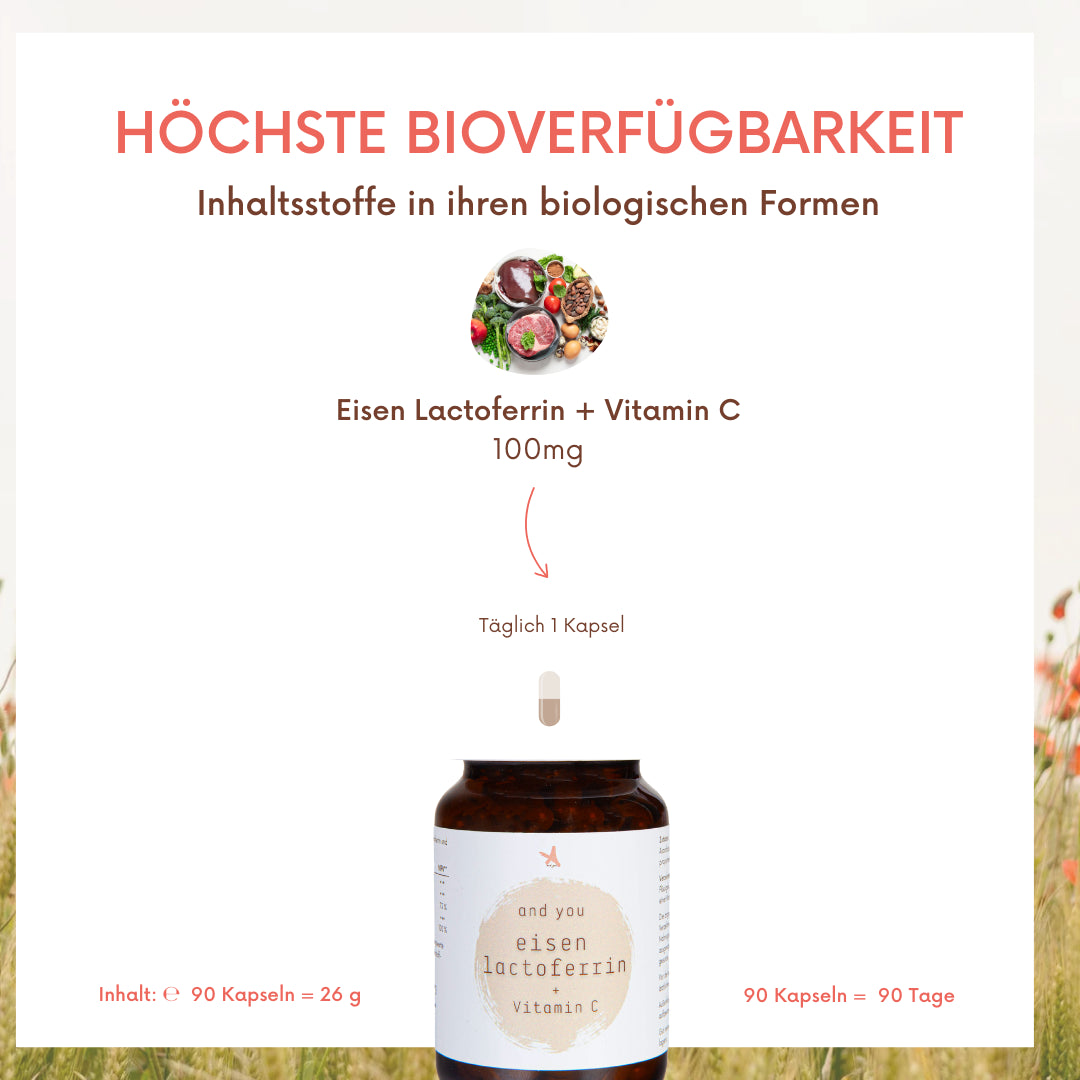Eisen mit Lactoferrin + Vitamin C