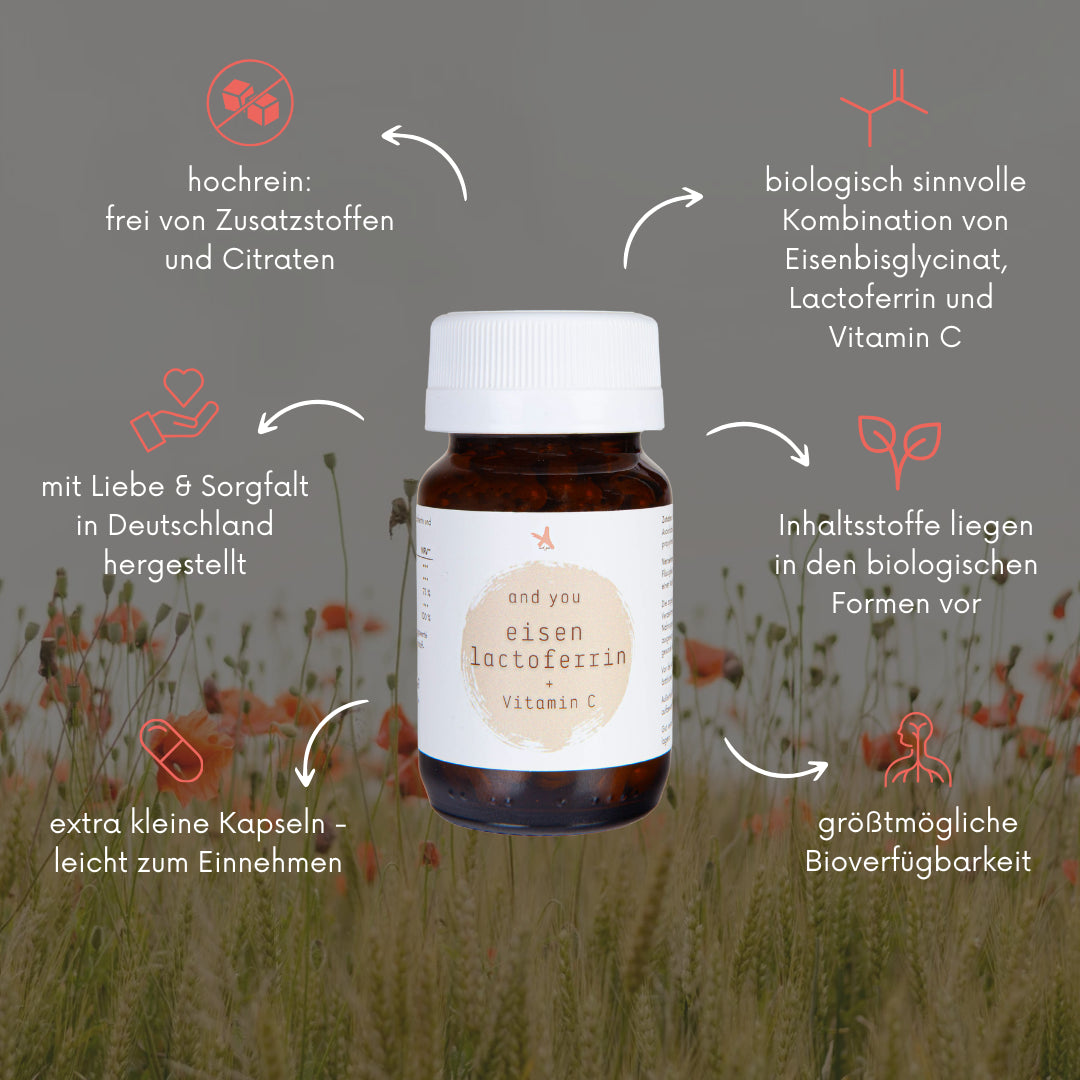 Eisen mit Lactoferrin + Vitamin C