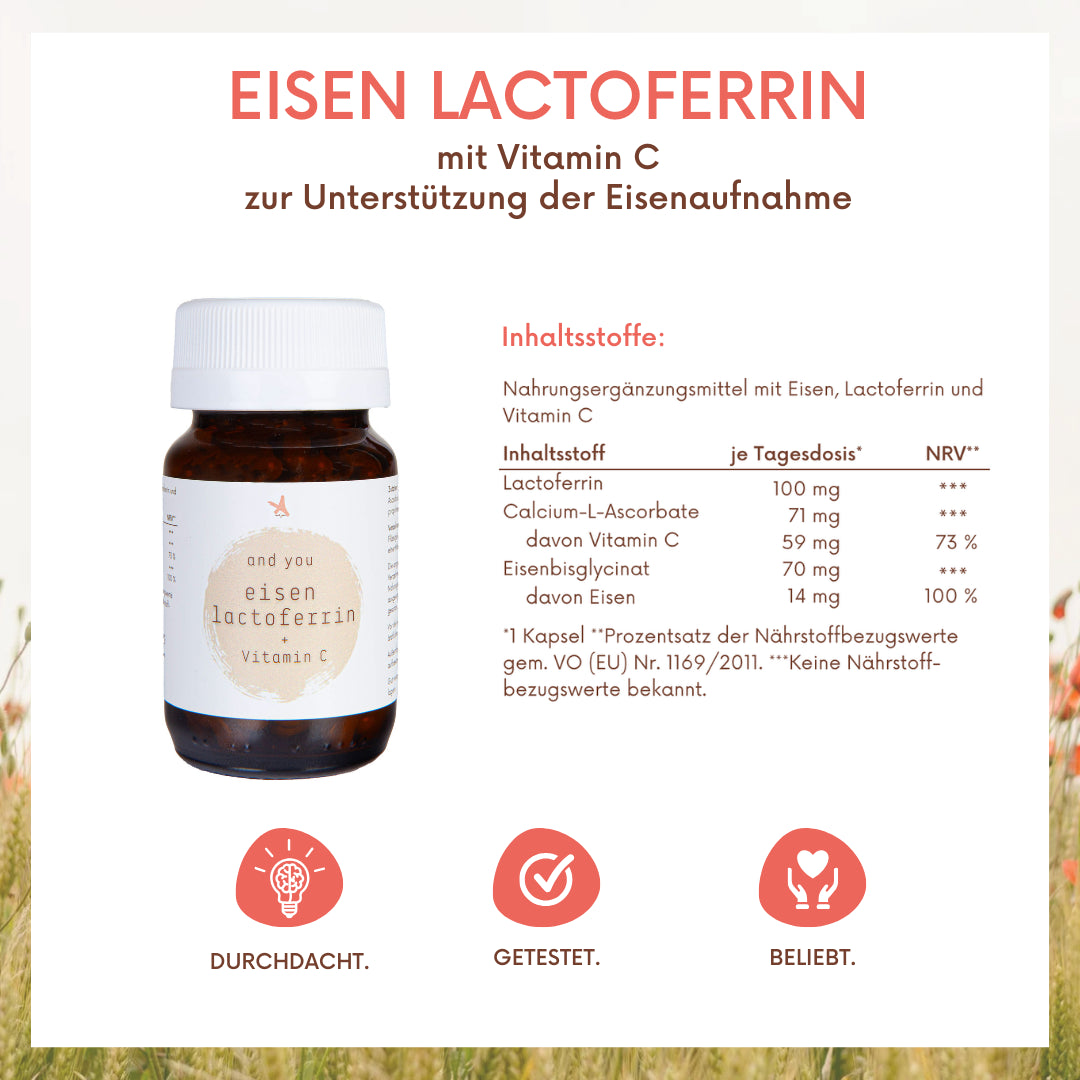 Eisen mit Lactoferrin + Vitamin C