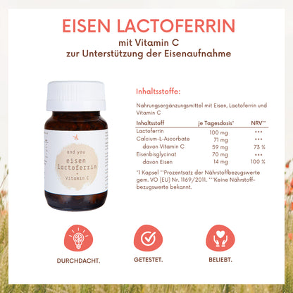 Eisen mit Lactoferrin + Vitamin C