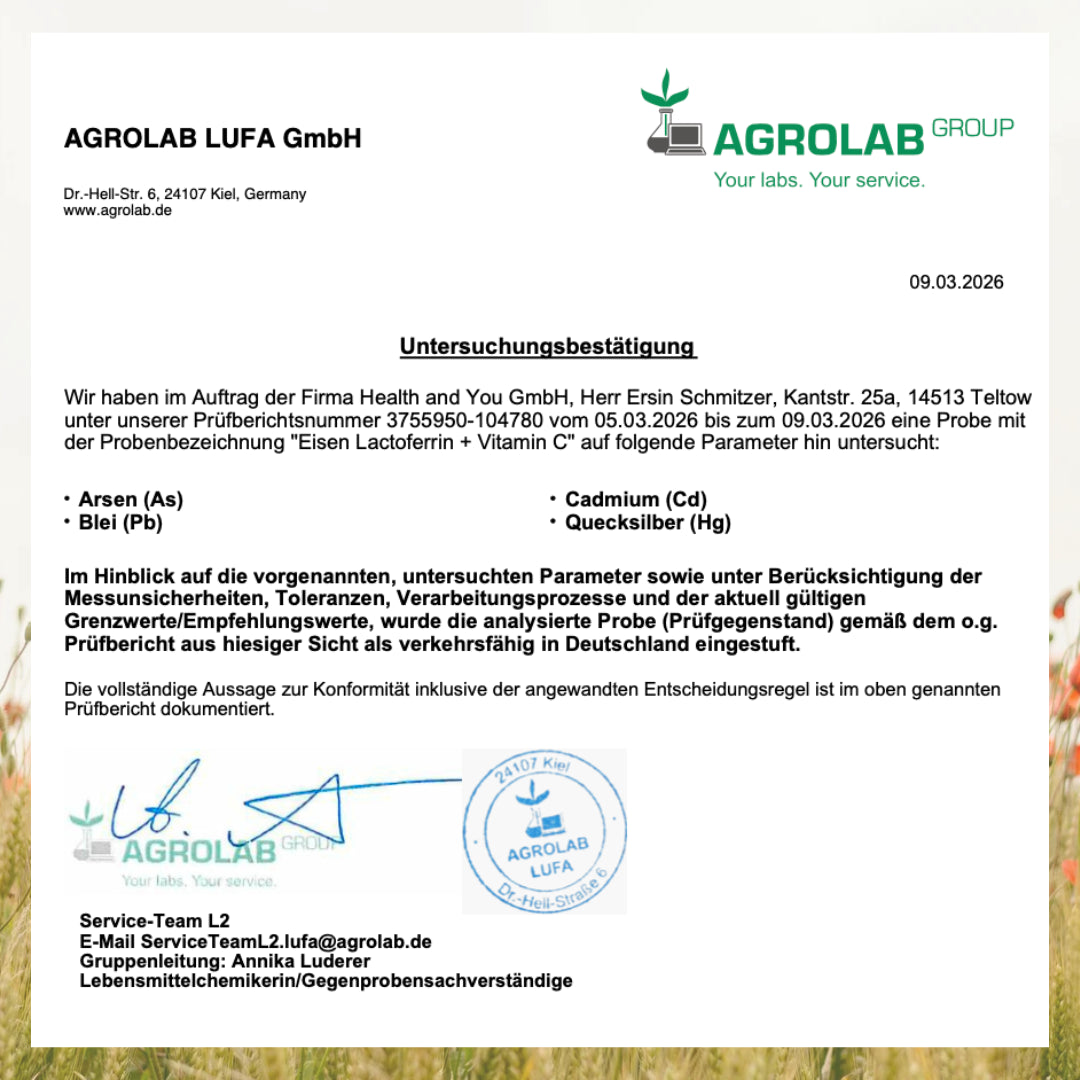 Eisen mit Lactoferrin + Vitamin C
