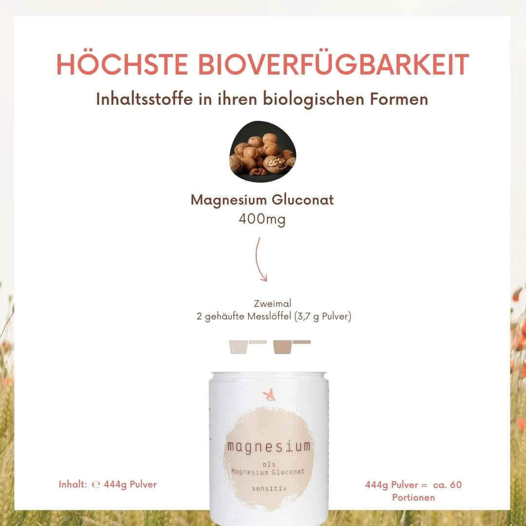 Magnesium Gluconat sensitiv - 444 g