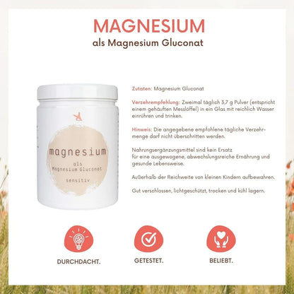 Magnesium Gluconat sensitiv - 444 g