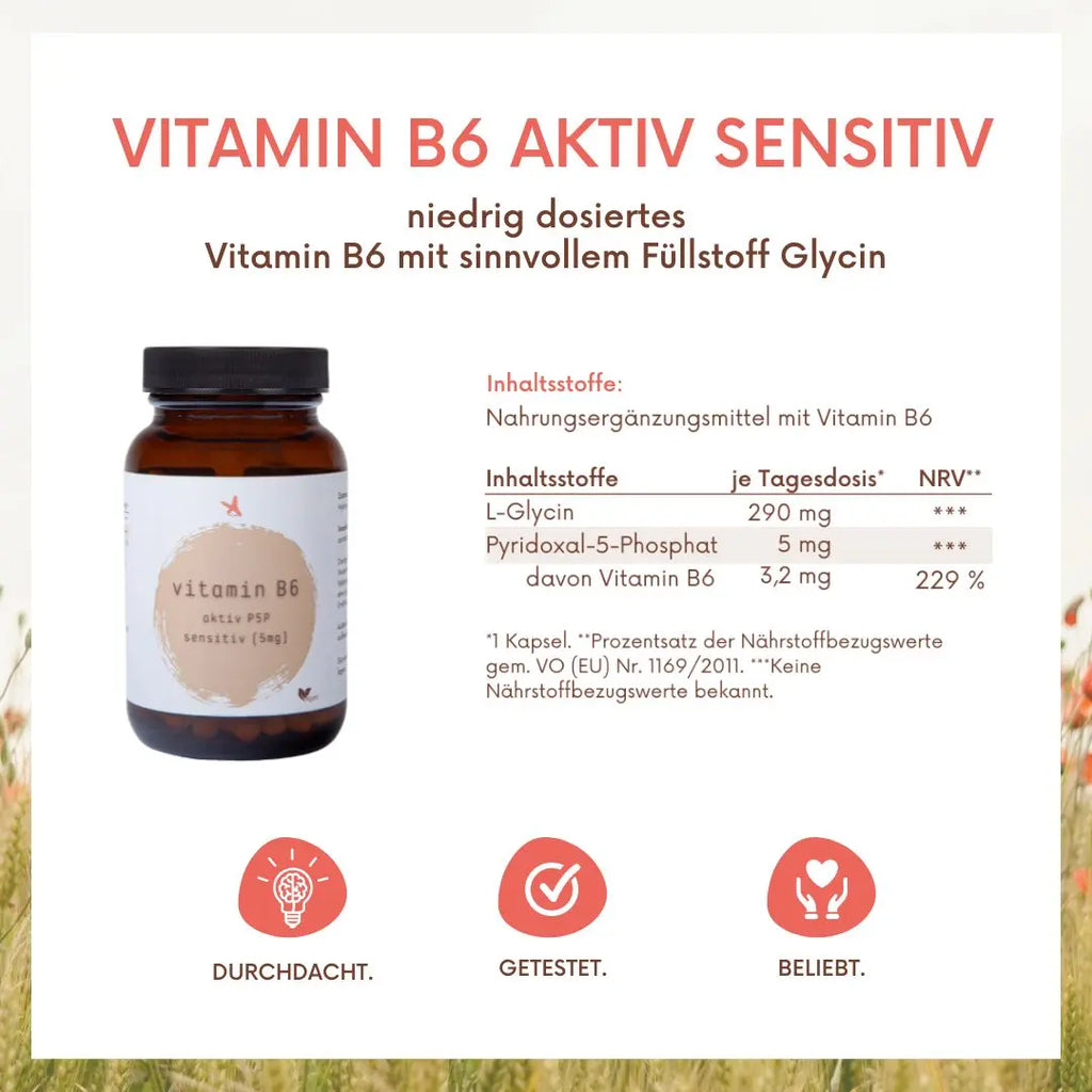 Vitamin B6 aktiv sensitiv - 120 Kapseln