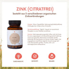 Zink (citratfrei) 10mg - 120 Kapseln - hohe Bioverfügbarkeit
