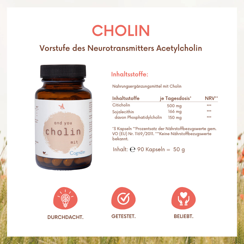 and you cholin mit Cognizin – 90 Kapseln