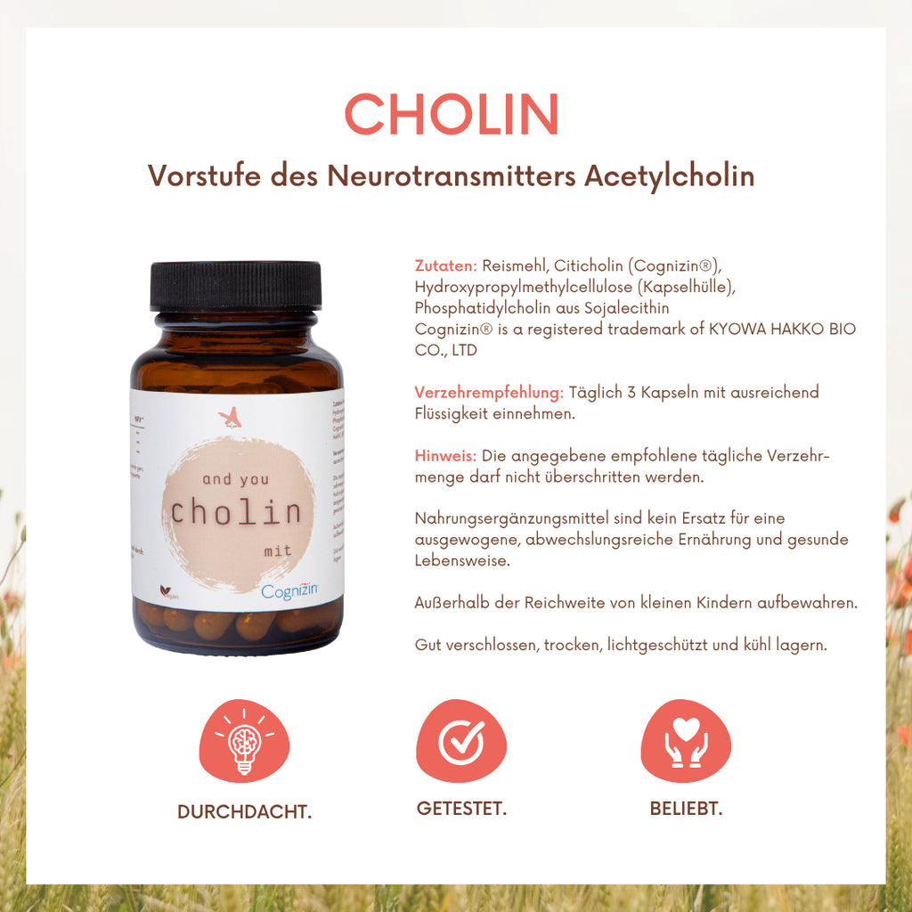 and you cholin mit Cognizin – 90 Kapseln