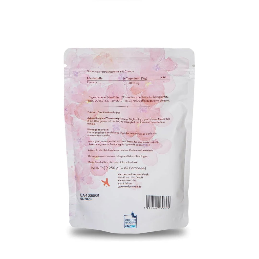 Creatin pur (Creatin Monohydrat) - 250 g