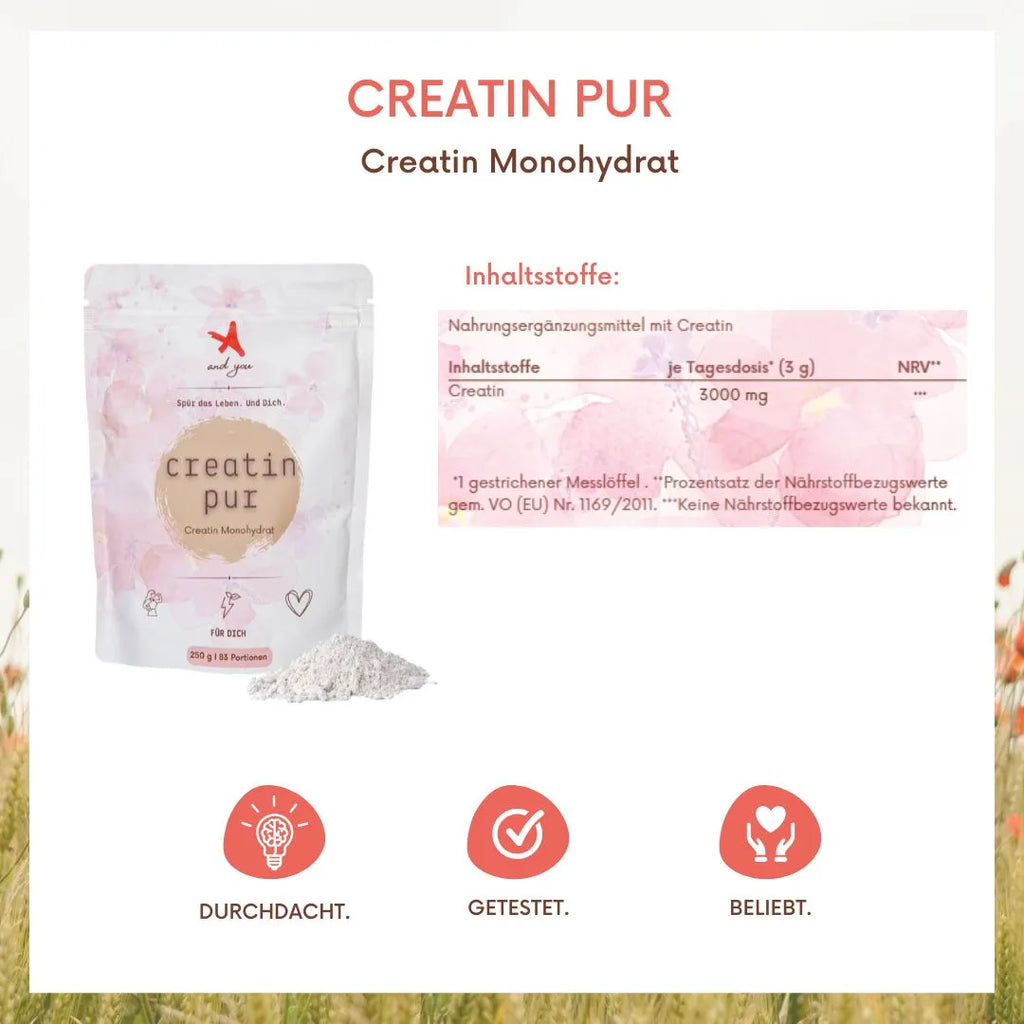 Creatin pur (Creatin Monohydrat) - 250 g
