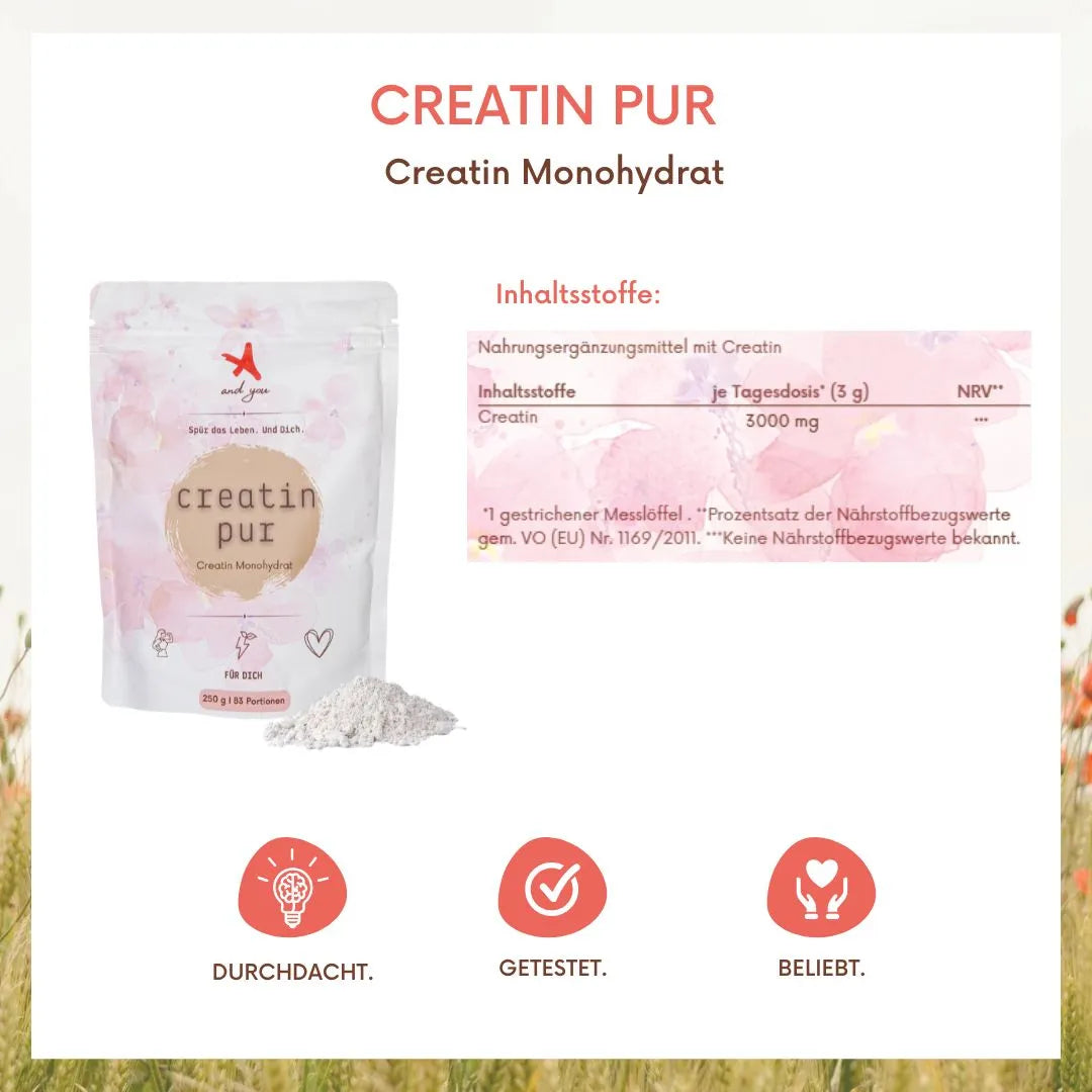 Creatin pur (Creatin Monohydrat) - 250 g