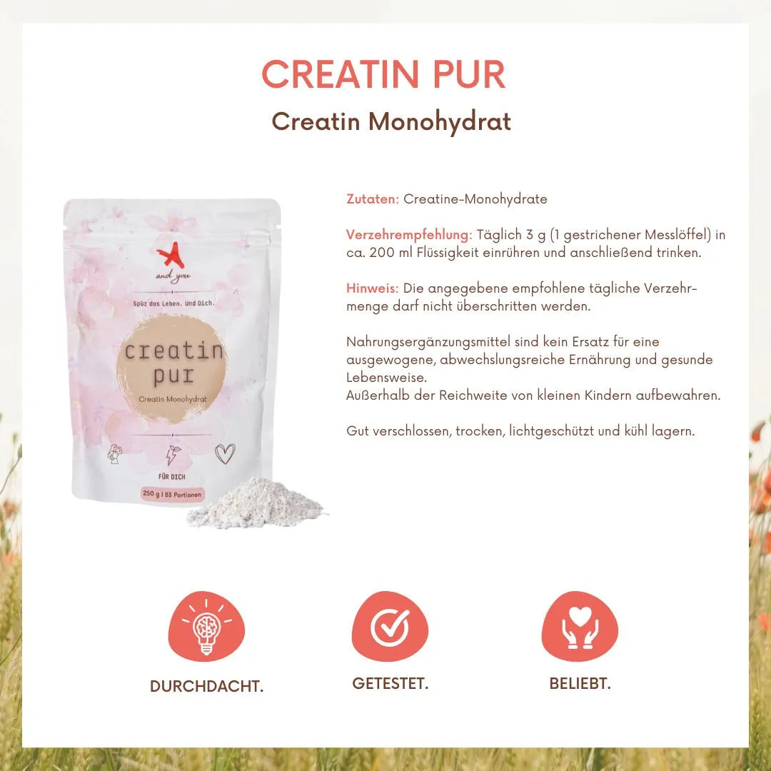 Creatin pur (Creatin Monohydrat) - 250 g