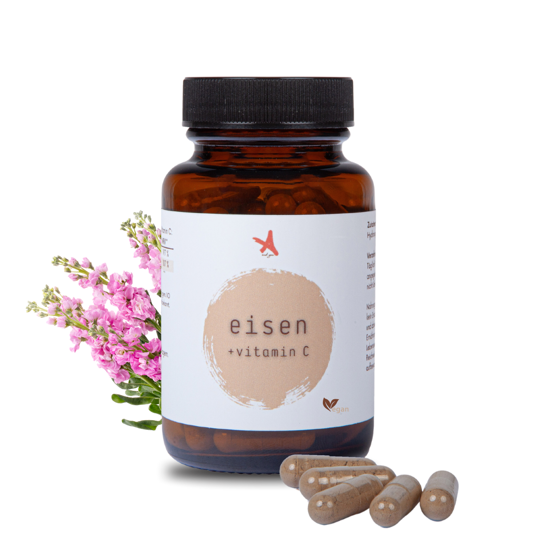 Eisen als Eisenbisglycinat und Vitamin C - 60 Kapseln
