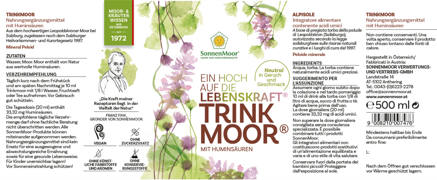 Trinkmoor® in der Glasflasche 500 ml