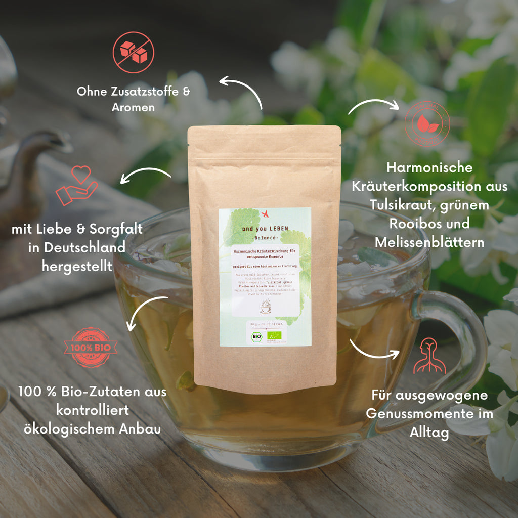 and you LEBEN Balance Bio Kräutertee - 80g