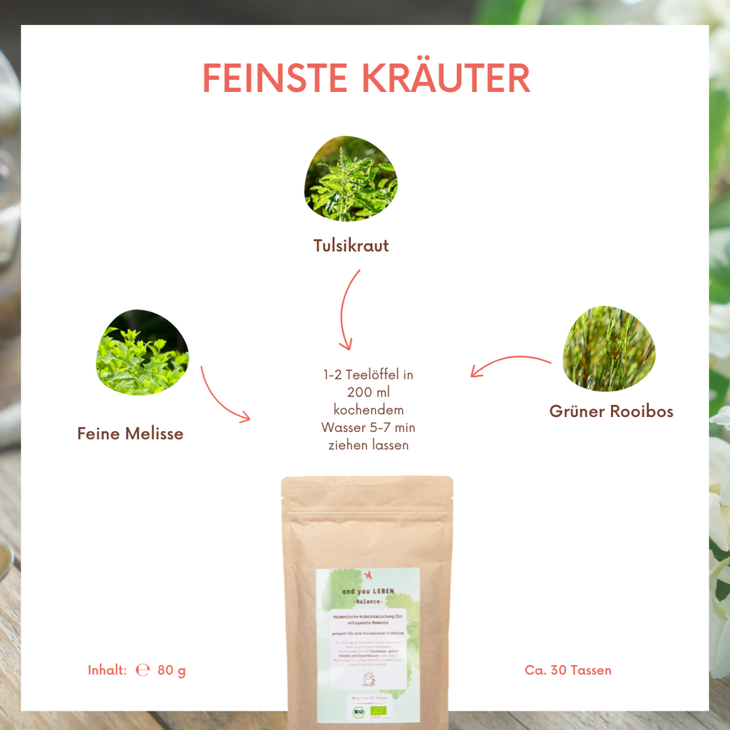 and you LEBEN Balance Bio Kräutertee - 80g