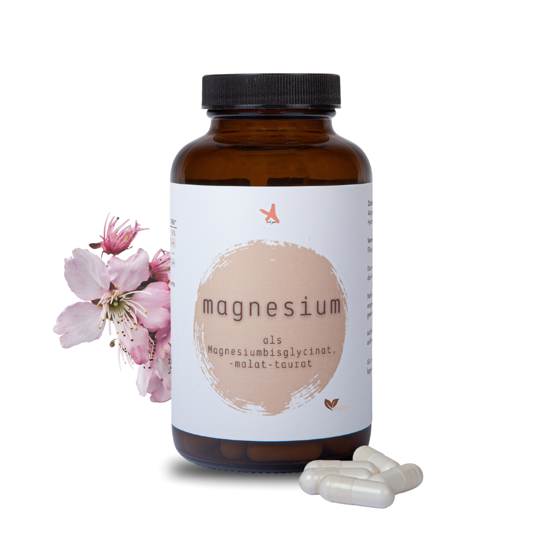 Magnesium als Bisglycinat Malat Taurat  - 120 Kapseln - citratfrei - Dreifach-Komplex