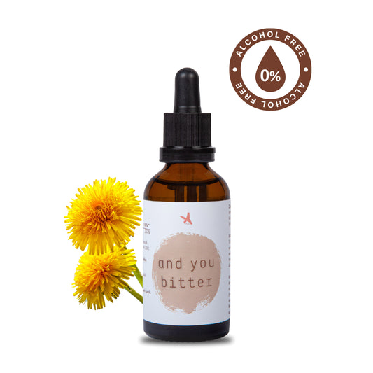 and you bitter - 8-Kräuter Bittermischung 50/100 ml Ohne Alkohol. Natürlich. Bitter. Kraftvoll.